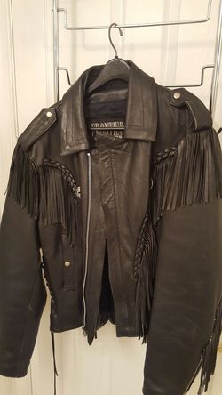 Leather fringe jacket and fringe Chaps to match