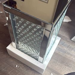 Brand new mirrored end table