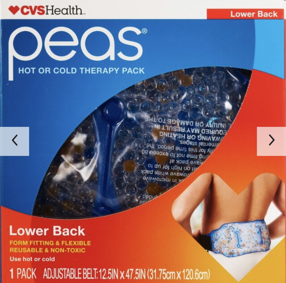 Peas Hot or Cold Therapy Pack, Lower Back