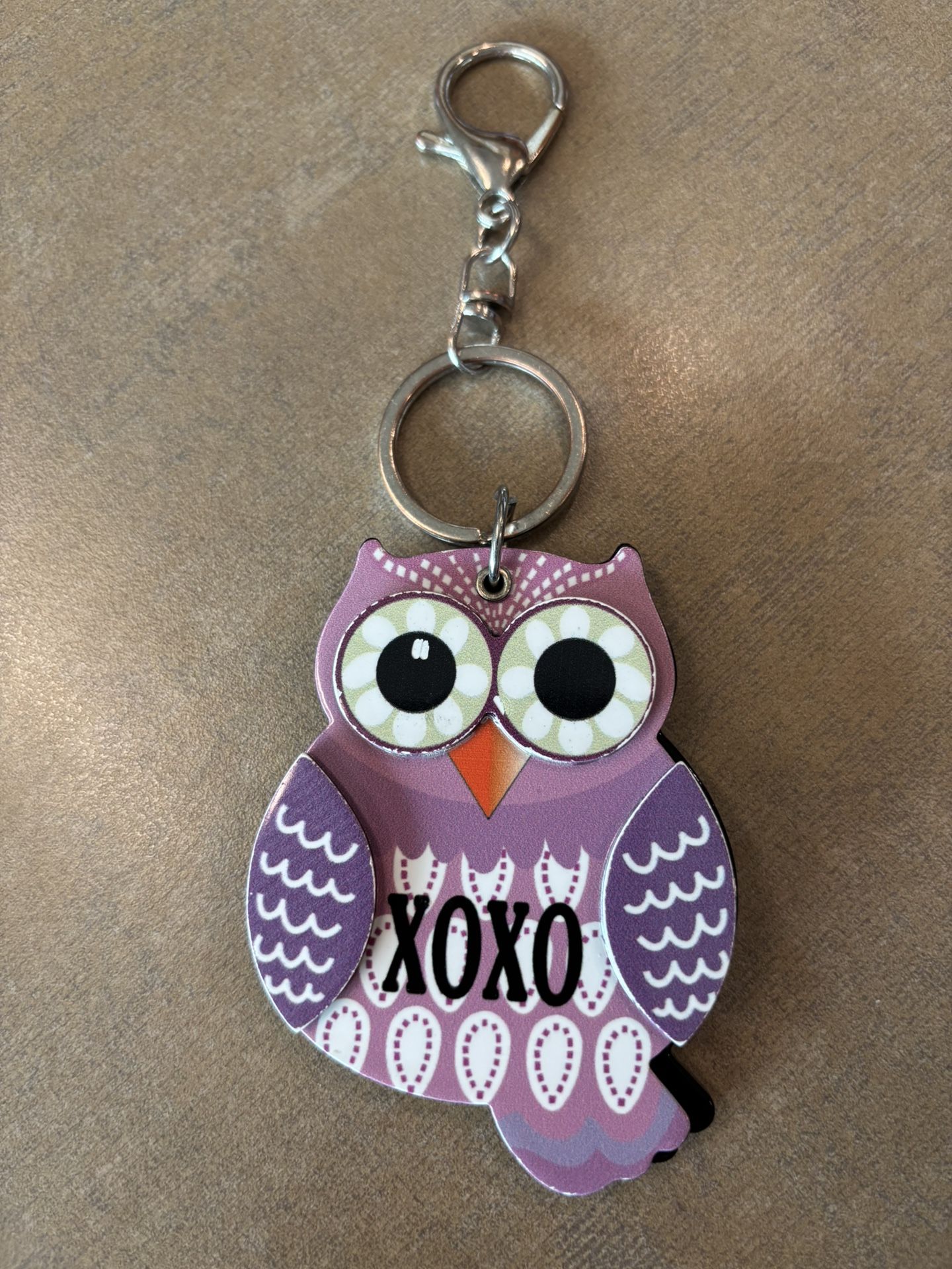 Owl Keychain with Mirror