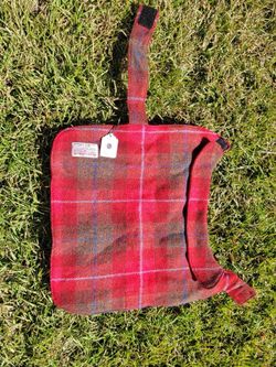 Tweed Dog Jacket – Large, Classic Red Plaid, Warm & Adjustable