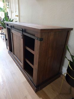 Ashley BarnDoor Darkwood Entertainment Cabinet