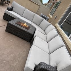 Sectional outdoor patio furniture set