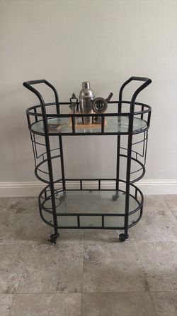 Black bar cart