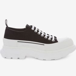 Alexander McQueen Tread Slick Lace Up Black And White