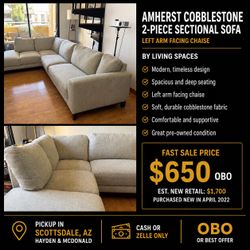2-piece sectional sofa by living spaces