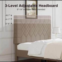 Novilla Full Size Bed Frame with Wood Slats