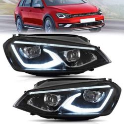 14-19 Volkswagen Golf LED Projector Headlights Luces Calaveras Micas Faros Focos Calaveras Faroles