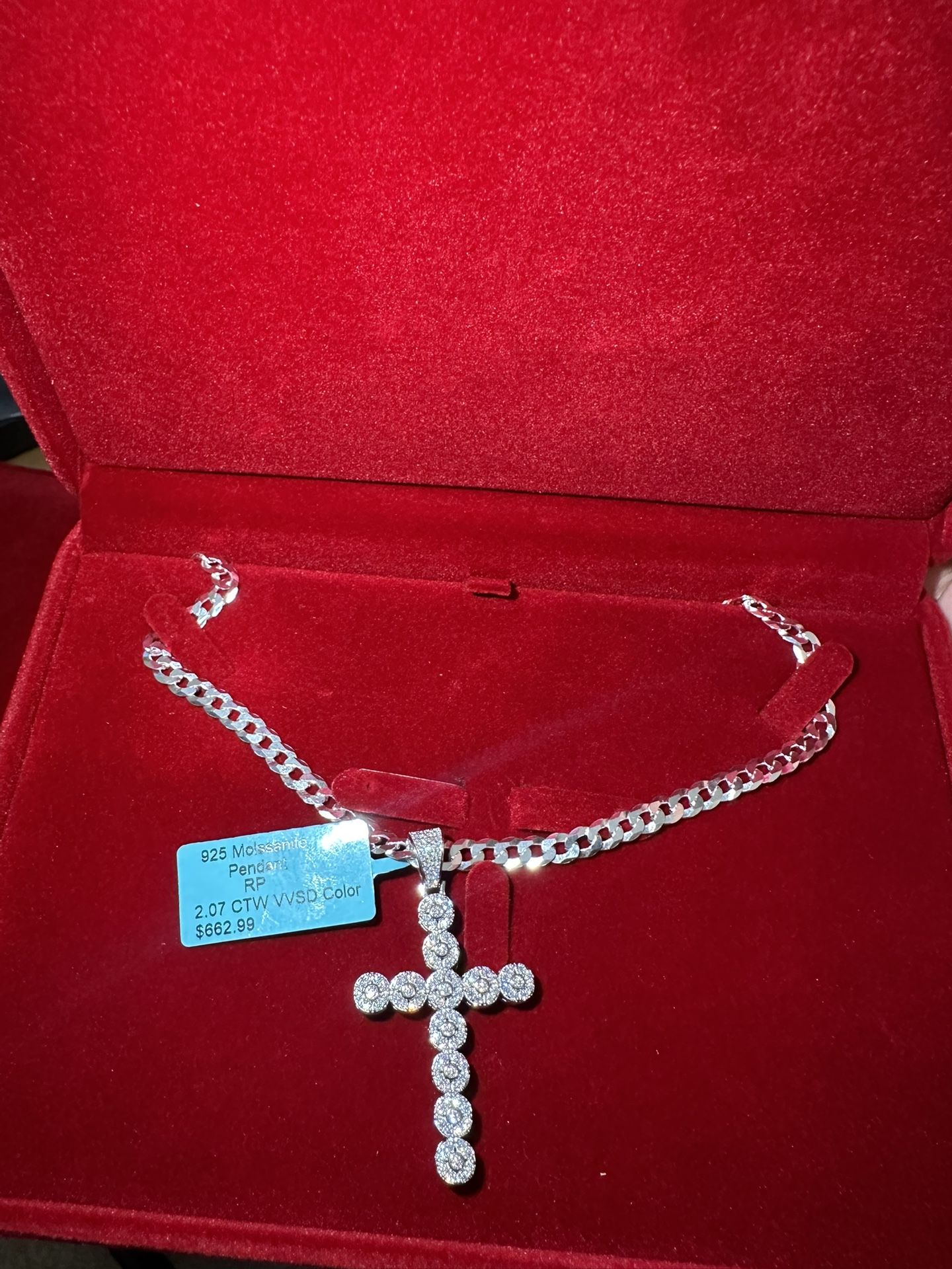 Cross Chain 925 Sterling Silver