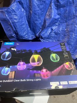 Govee Clear Bulb Outdoor String Lights 144ft, RGBWIC Smart Outdoor Lights with 45 Dimmable LED Bulbs, 111 Scene Modes, IP67 Waterproof & Shatterproof,