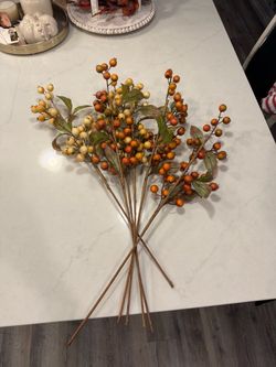 Faux Fall Berry Stems Bundle