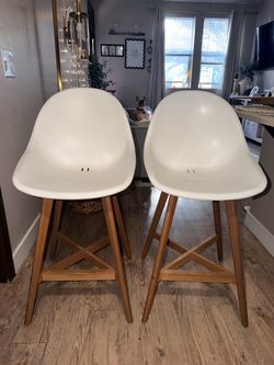 White bar stools