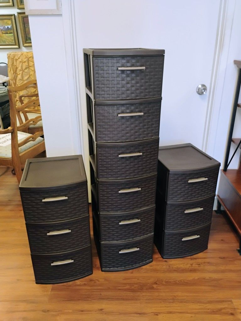 Storage Drawers, Set Of 3