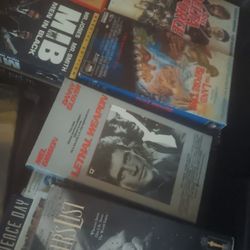 Bin FULL of VHS AND DVDS 