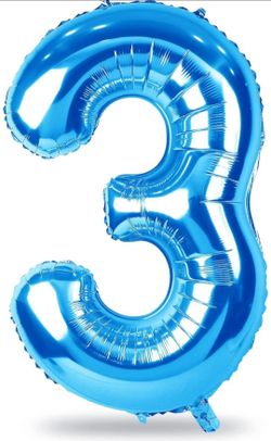 New 40 inch number 3 ballon