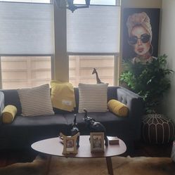 Smoky Gray 81 In Retro Sofa