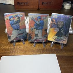 Ken Griffey, Frank Thomas Ans Mike Piaza Fleer Metal 