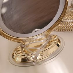 Gold Magnifying Vanity Mirror 