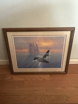 Whales Print Signed & Numbered By Kenneth F. Aunchman
