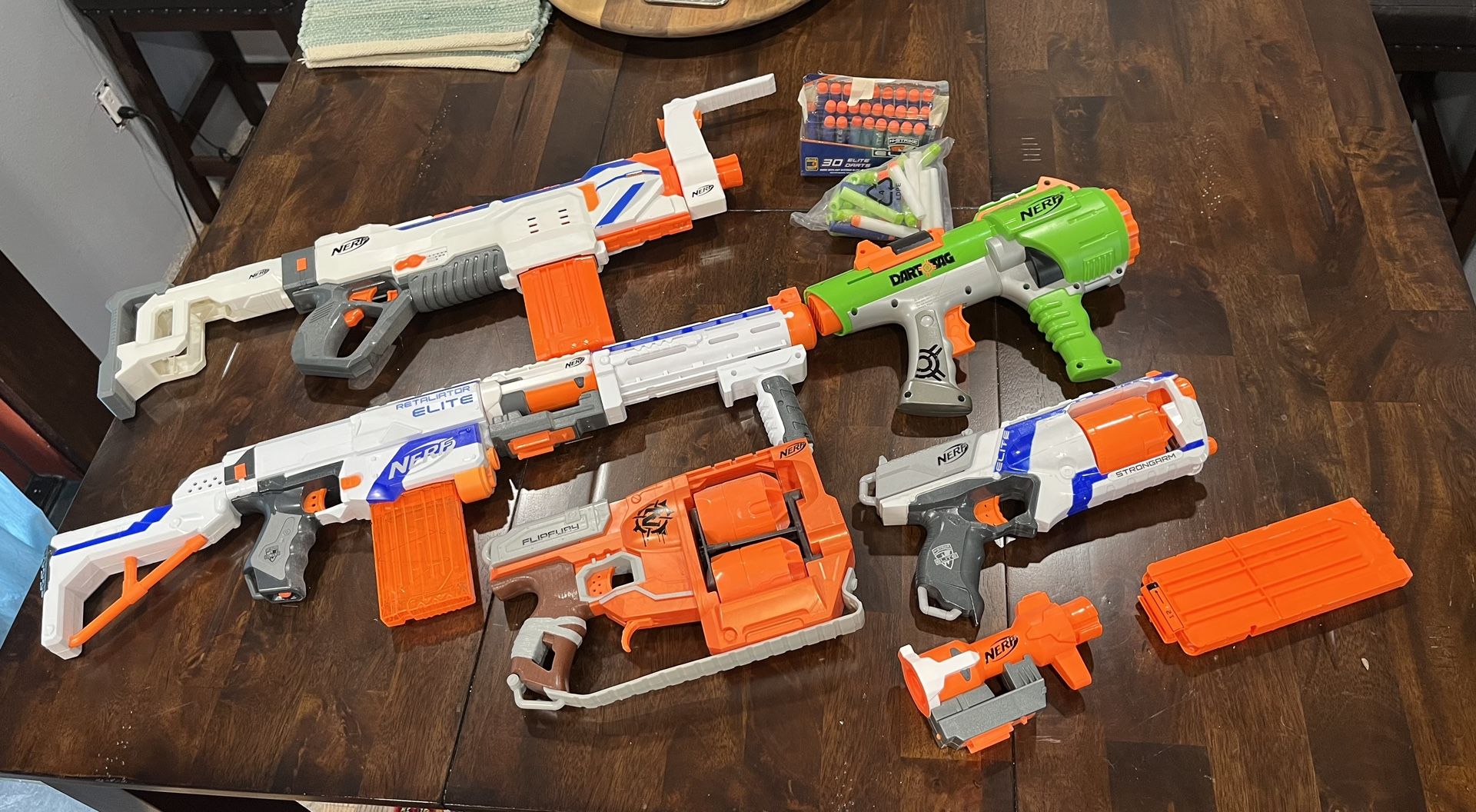 Nerf Dart Guns (7) $50