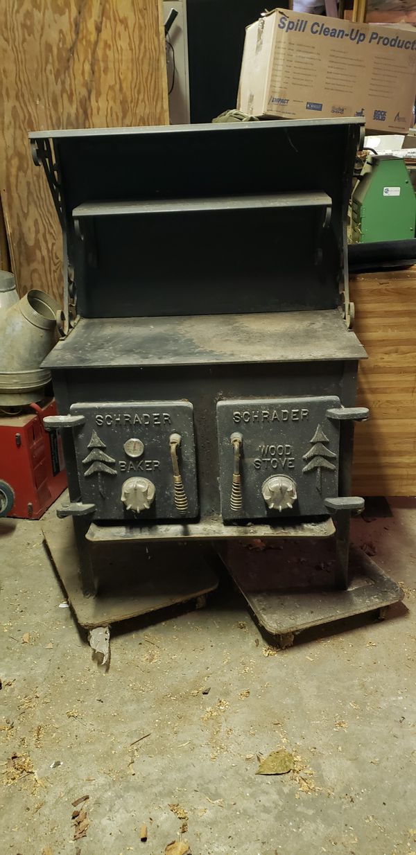 Vintage Schrader wood cook stove with baker oven for Sale in Graham, WA