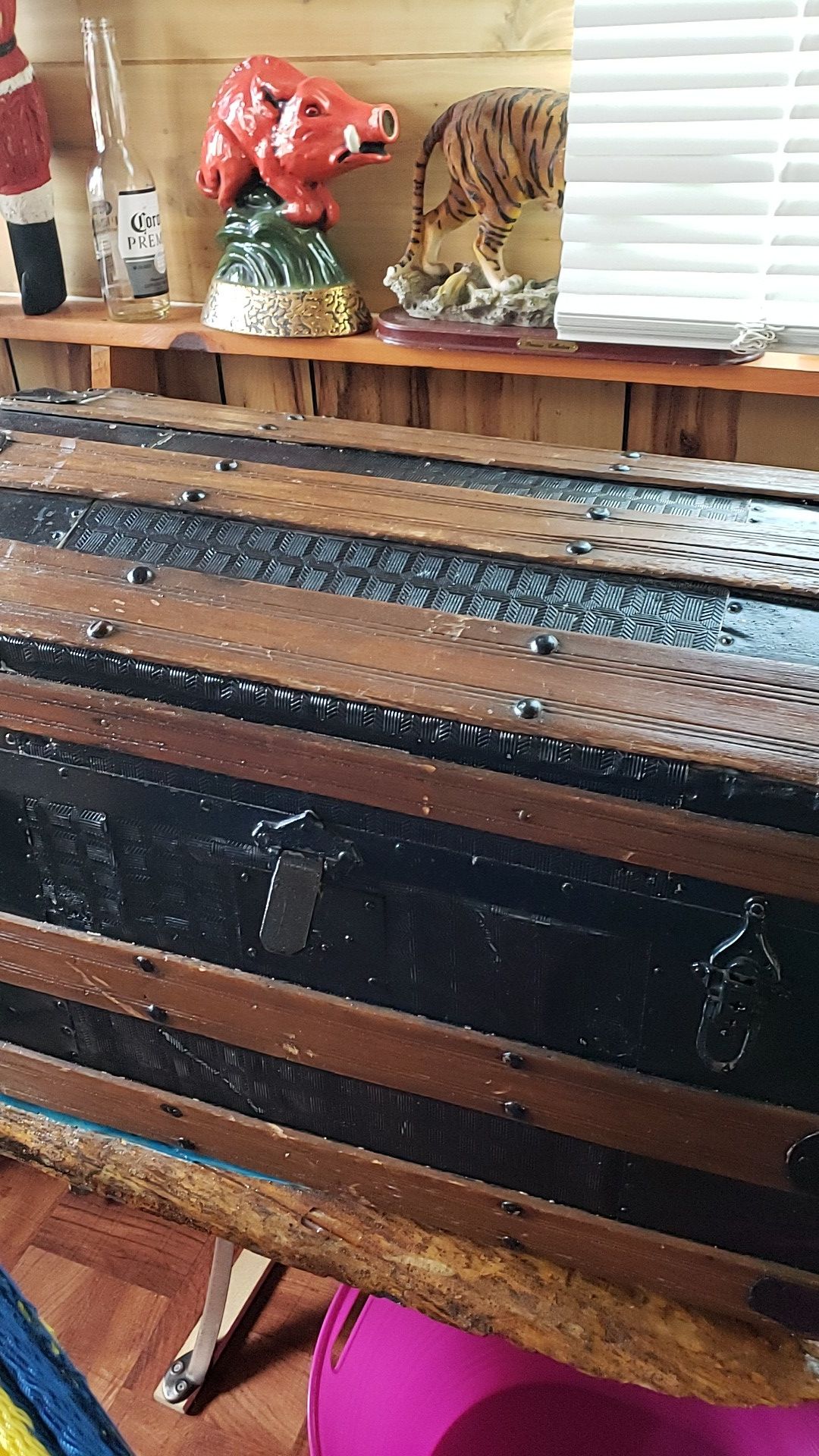 Antique trunk wood