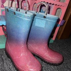 Light up rain boots size 13/1 girls 