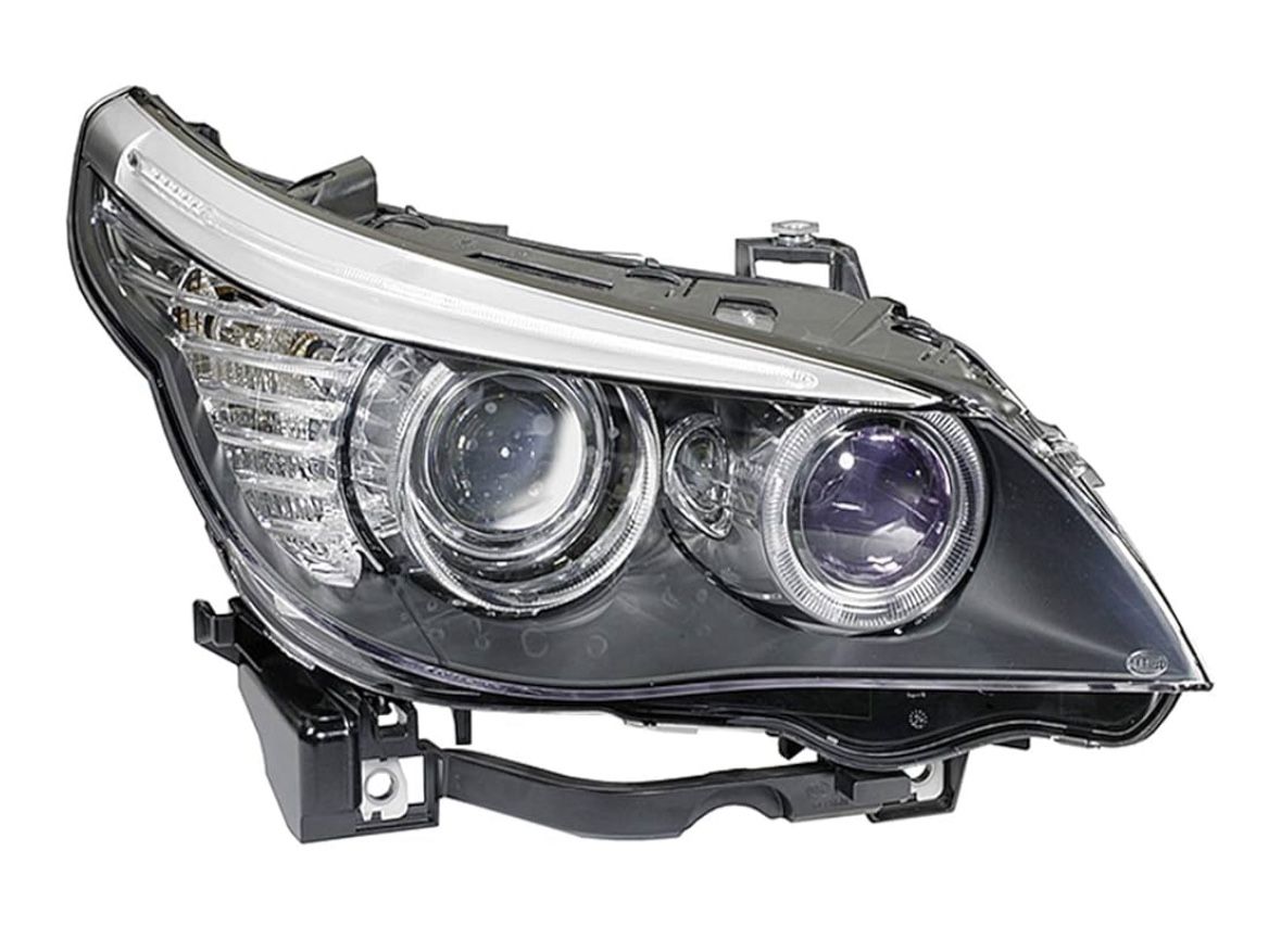 HELLA 00(contact info removed) BMW 5 (E60,E61) Passenger Side Halogen Headlight Assembly, Multi