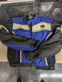 Felosheer Blue and Black Motorcycle Jacket