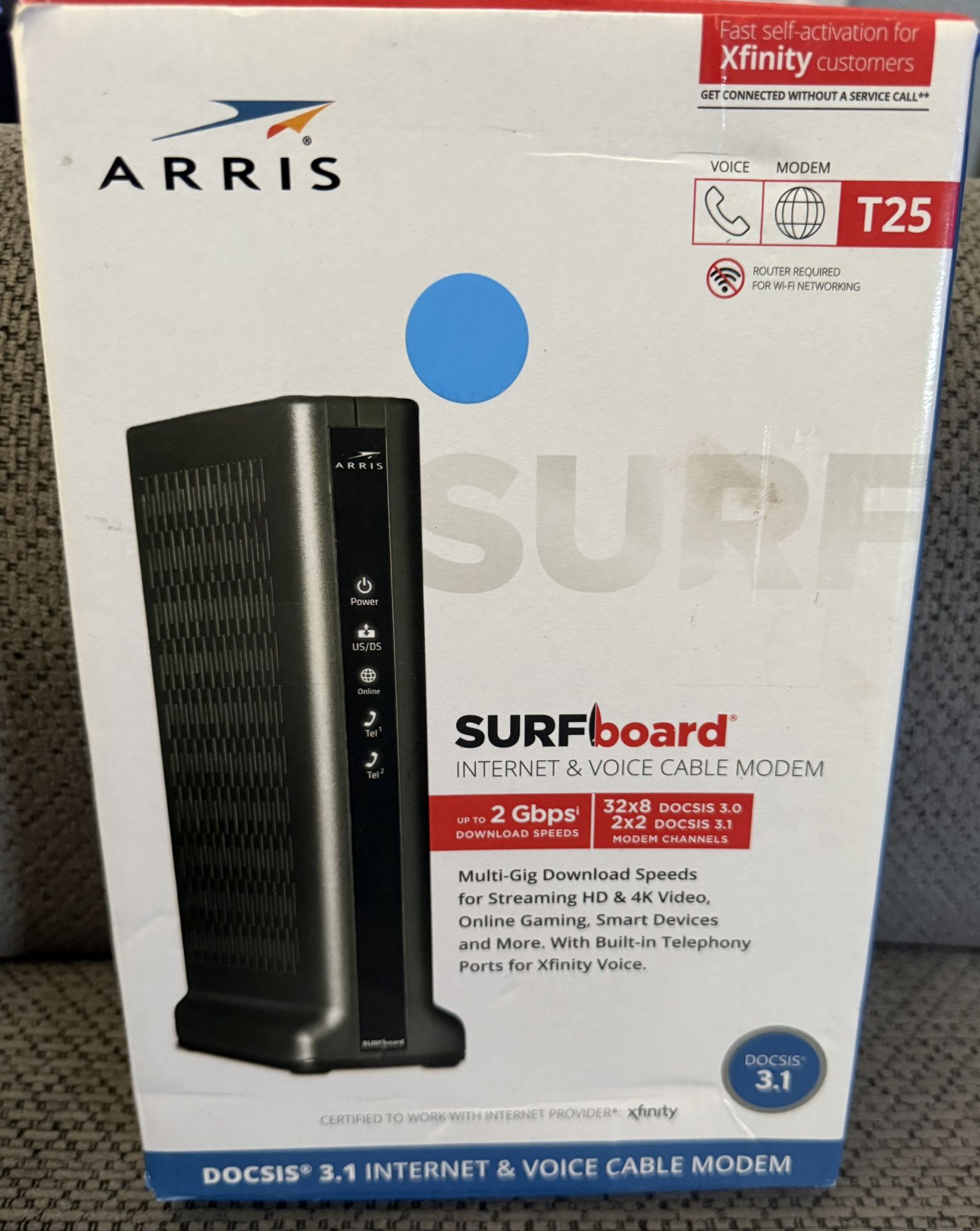 ARRIS Surfboard DOCSIS 3.1 Cable Modem - T25