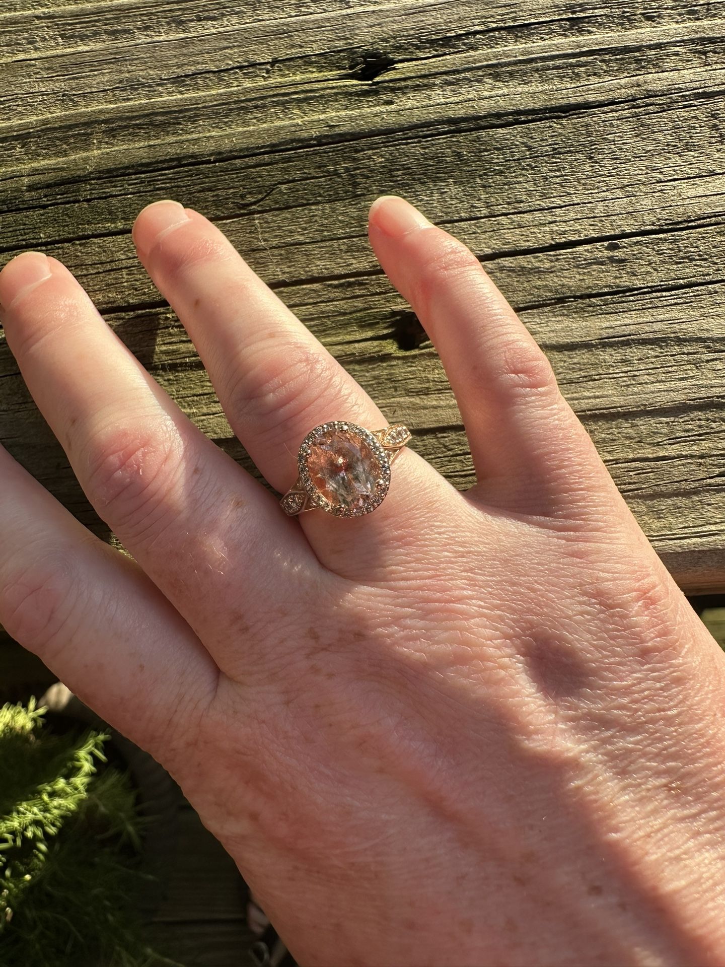 Le Vian Peach Morganite 14k Strawberry Gold Ring
