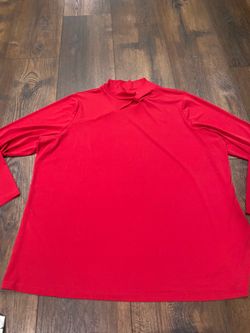 Women’s red long sleeve shirt size 2x by Susan graver #16