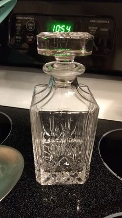 Beautiful crystal wine bottle
