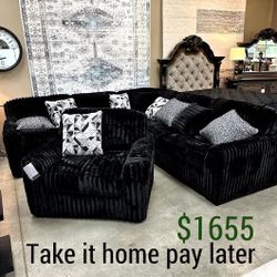 "As Stylish as Night, As Comfortable as Day: The New Must-Have for Your Living Room!"
Midnight madnes 3 pc sectional