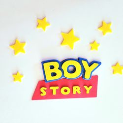 Toy Story, Logo, 7 FREE Stars, Topper, decorations, Toy Story Birthday, fondant

