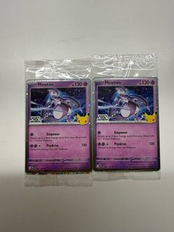 Mewtwo Pokémon Card 063/128 x2 Sealed