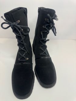 Stuart Weitzman Black Gore-Tex Side Zip Boots Womens Size 7B