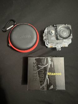 Electronics lot headphones 4k camara