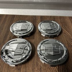 Set 4 Cadillac 2005-2014 ESCALADE 83mm/3.25" Center Caps FULL CHROME