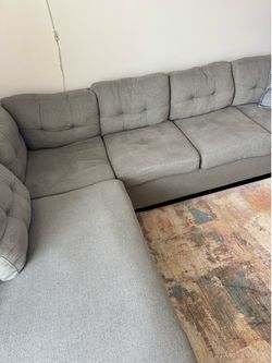 Reversible Gray Sectional Sofa – Must Go