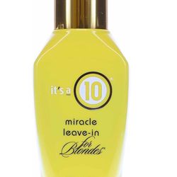   It's a 10 Haircare Miracle Leave-In for Blondes, 4 FL OZ X 2 *NEW*