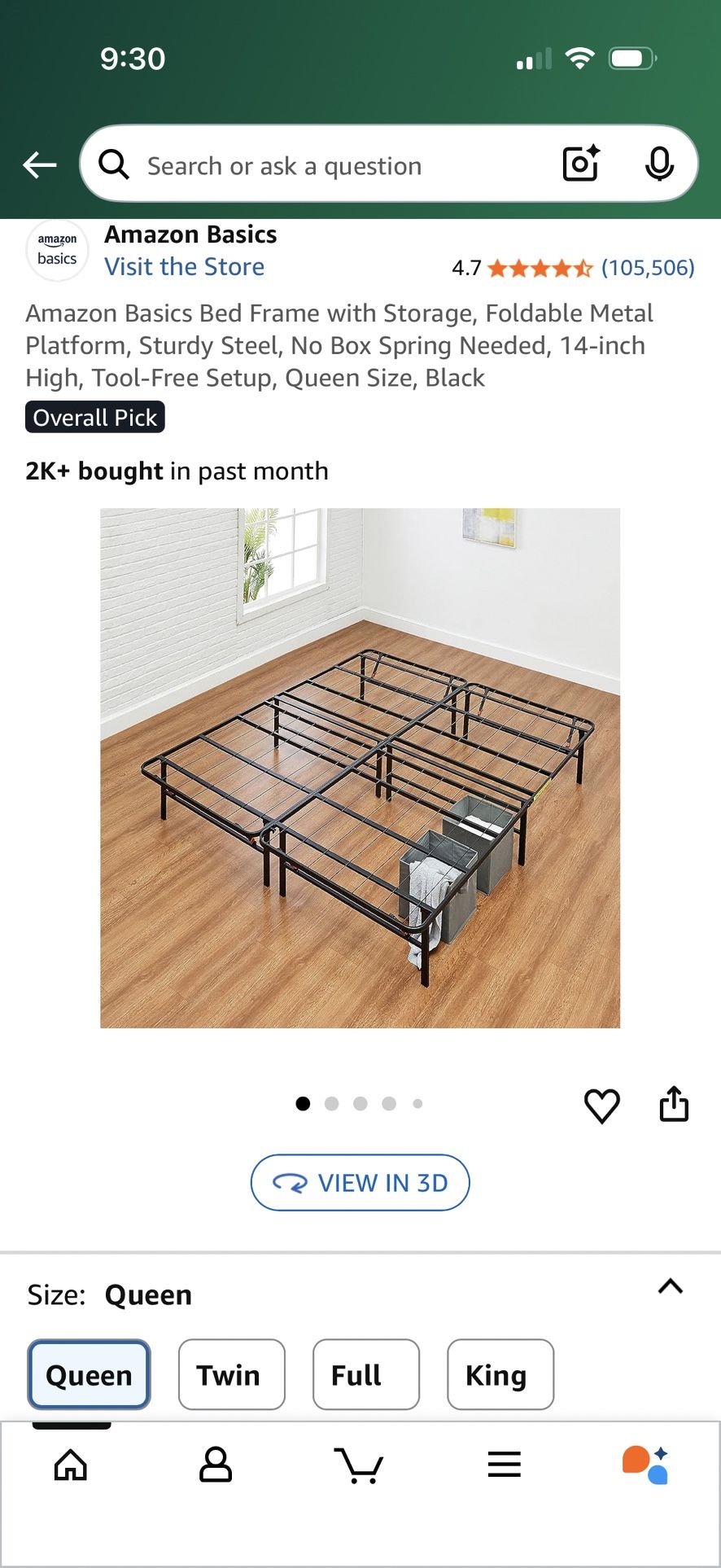 Foldable Metal Bed Frame