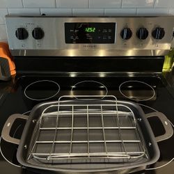 OXO Obsidian Pre-Seasoned Carbon Steel Induction Safe Roasting Pan, 15" x 10.5" Dark Blue & Black-Colored