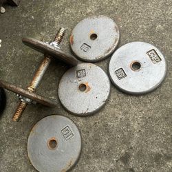 60 Lbs With One Dumb Bell Bar 