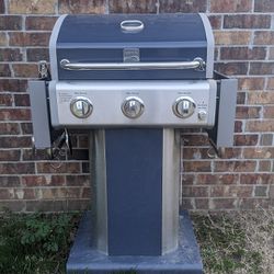  Blue Kenmore 3 -burner Compact Gas Grill Foldable Sides