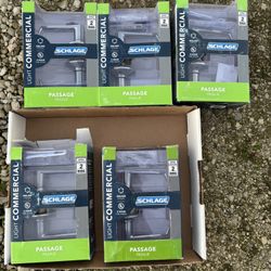 5 X Schlage Passage Elan Lever Satin Chrome New 