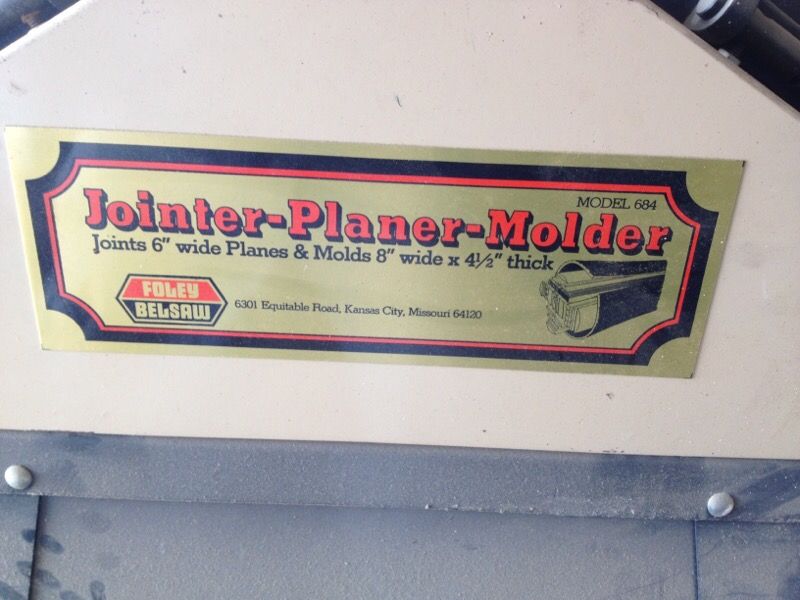 Foley Belsaw 684 planer/jointer/molder