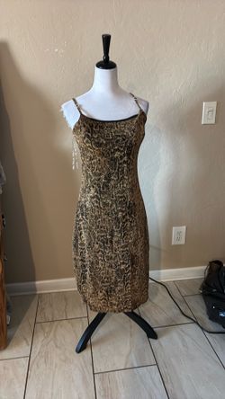 Gold and black dress