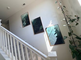 Set of 3 Large Framed Canvas Wall Art Prints — 24” x 36” Each