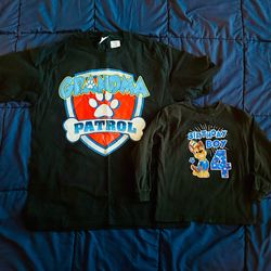 Paw Patrol Theme Shirts Women L & Toddler 4T